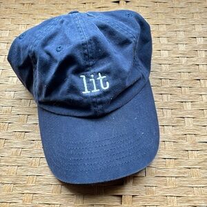 Navy Blue Cap with 'lit' Embroidery